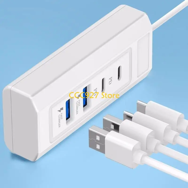 B03F USB Charging Station With 2 USB And 2 Type C Ports For Schools Dorms And Outdoor Activity