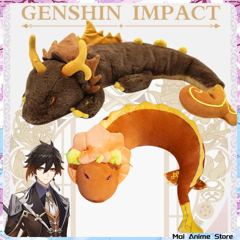 

Genshin Impact Zhongli Figure Plush Toy Dragon Figurines Kawaii Soft Decorative Plush Body Pillow Stuffed Doll Toys Anime Gift