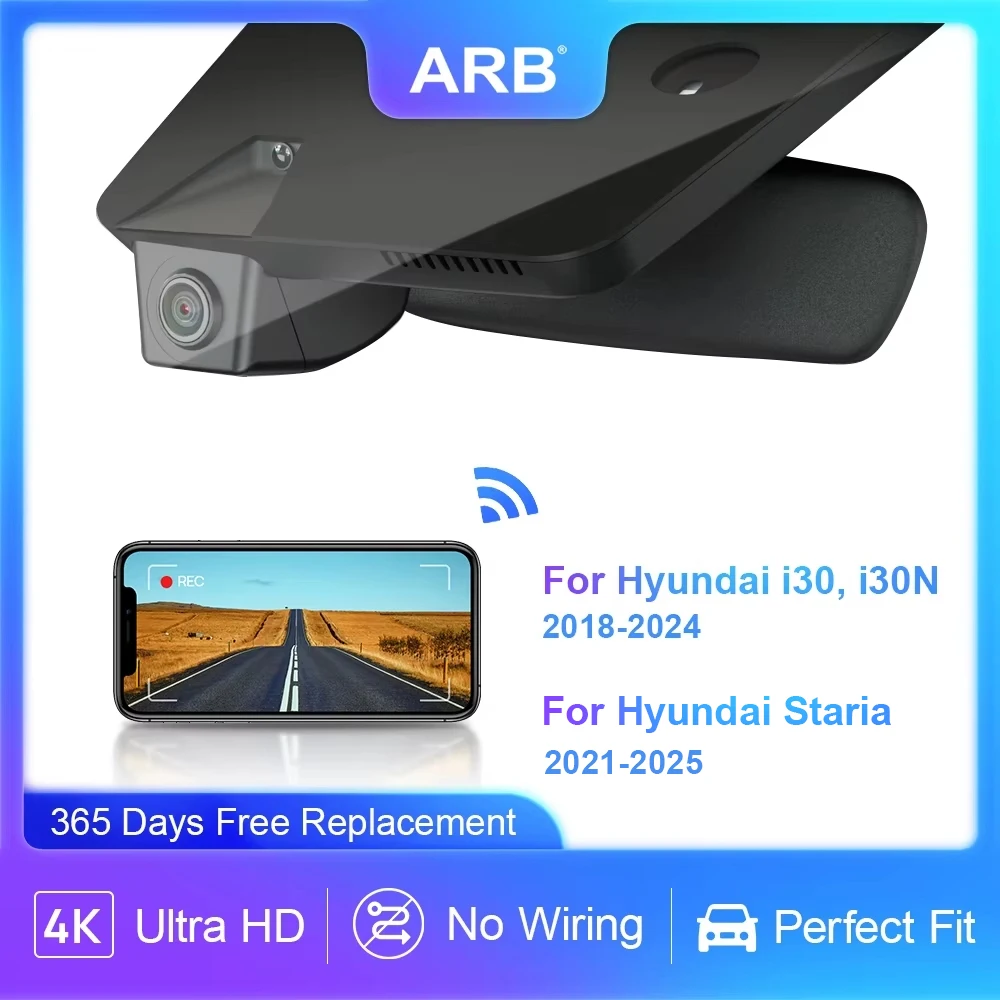 كاميرا سيارة لسيارة Hyundai i30/i30N 2018 - 2024، لسيارة Hyundai Staria 2021-2025، ARB 4K 2160P OEM Style WIFI APP Connect Dashcam #1