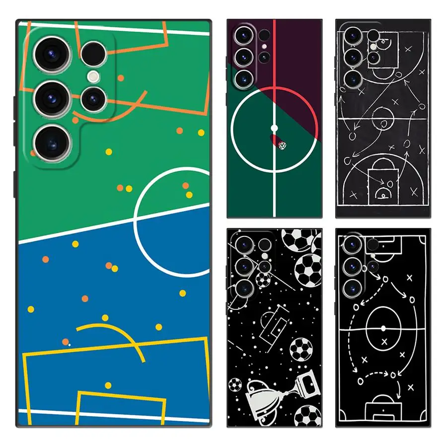 Football Tactics Funda Phone Cover Case for Samsung Galaxy S26 S23 S25 Ultra S21 FE S20 S10 S9 S24 Plus Note 20 Ultra 8 9 10