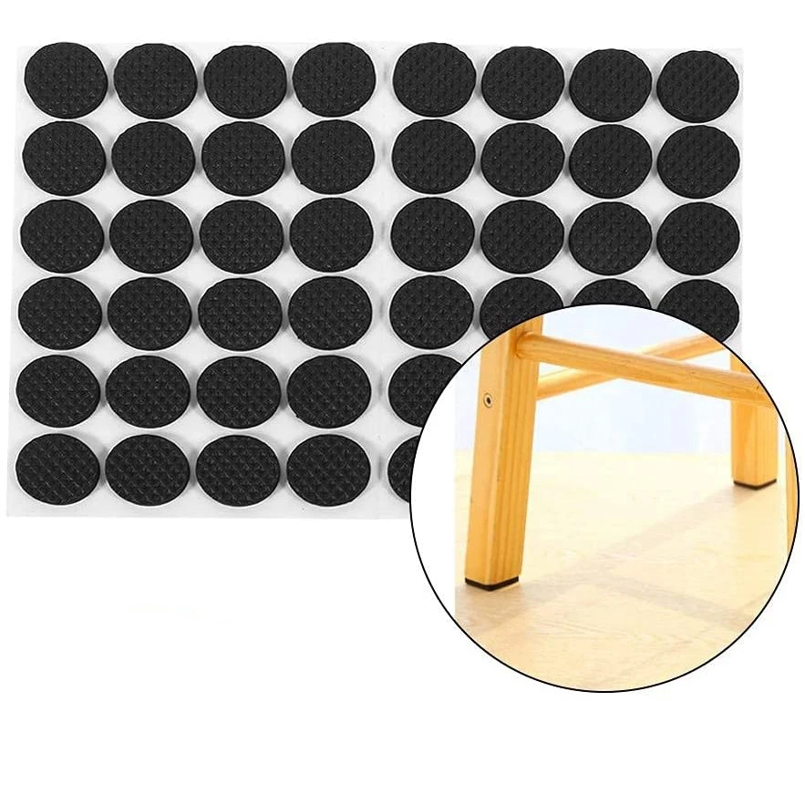 Anti Slip Furniture Pad Self Adhesive Round Non Slip Thickened Feet Floor Protectors for Desk Table Chair Sofa