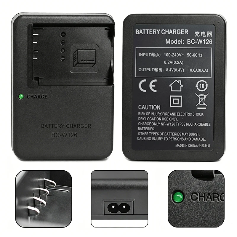 NP-W126S NP-W126 Batteries Charger BC-W126 For FUJI FUJIFILM FinePix