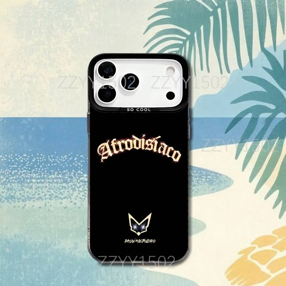 R-Rauw A-Alejandro Rapper Phone Case For iPhone 17,16,15,14,13,12,X,8,Pro,Max,Plus,SE4,Air,Mini HD Black IMD Matte