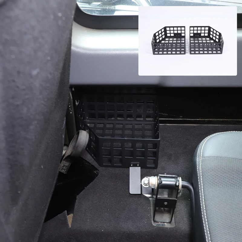 

2piece set Aluminum alloy For Land Rover Defender 90 110 2004-2018 car third row seats both sides storage basket Car accessories