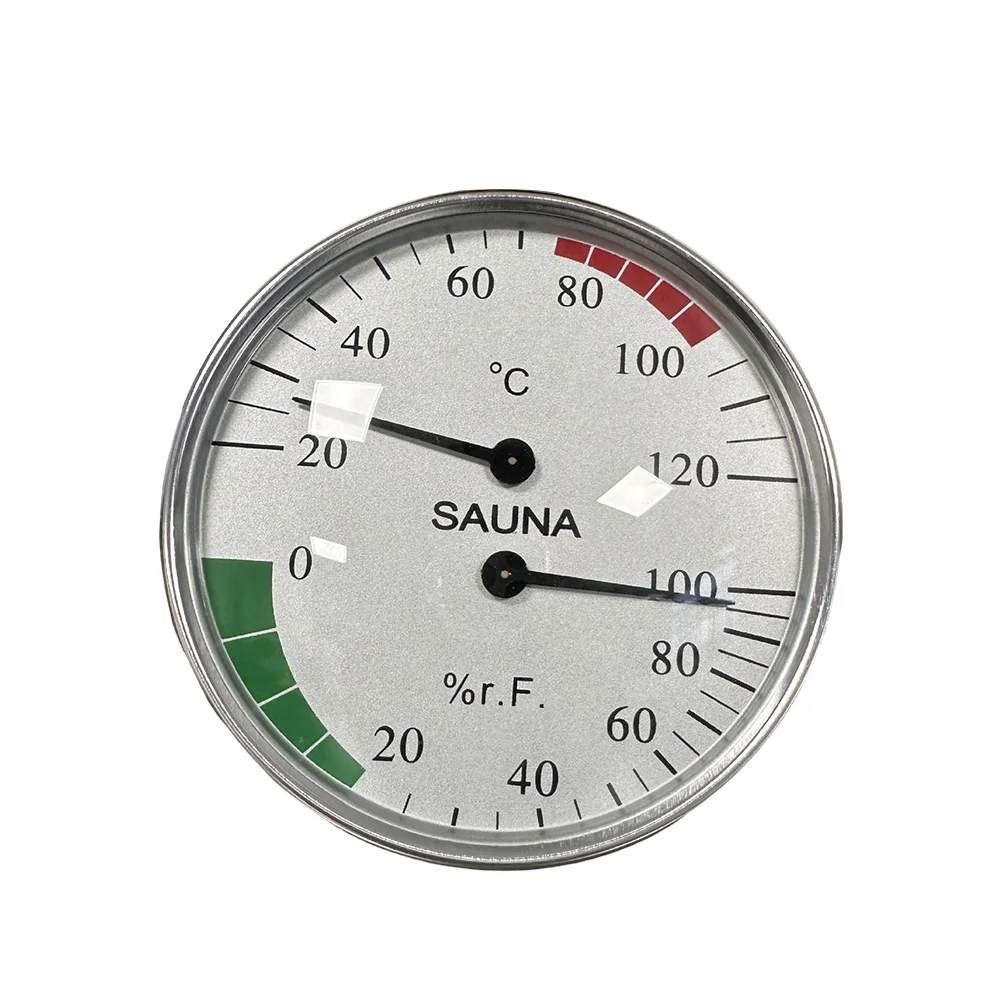 Sauna Thermometer Hygrometer For Temperature Humidity Measurement 10x10cm Room Wall Mounted Household Tools Spare Parts