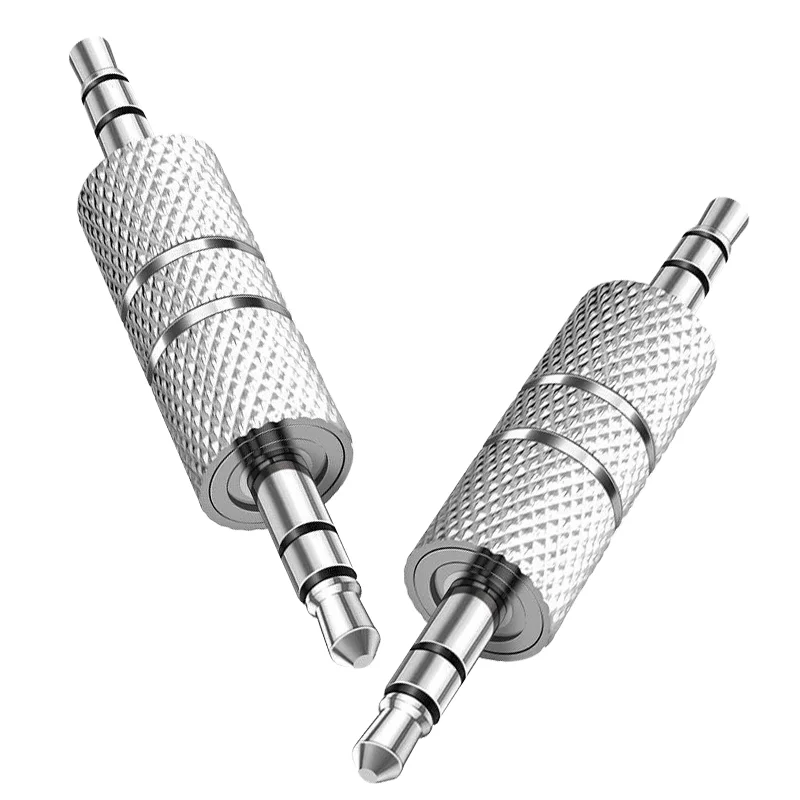 

2pcs 3.5mm Stereo Male to 3.5mm Male Headphone Audio Adapter Jack Coupler Connector