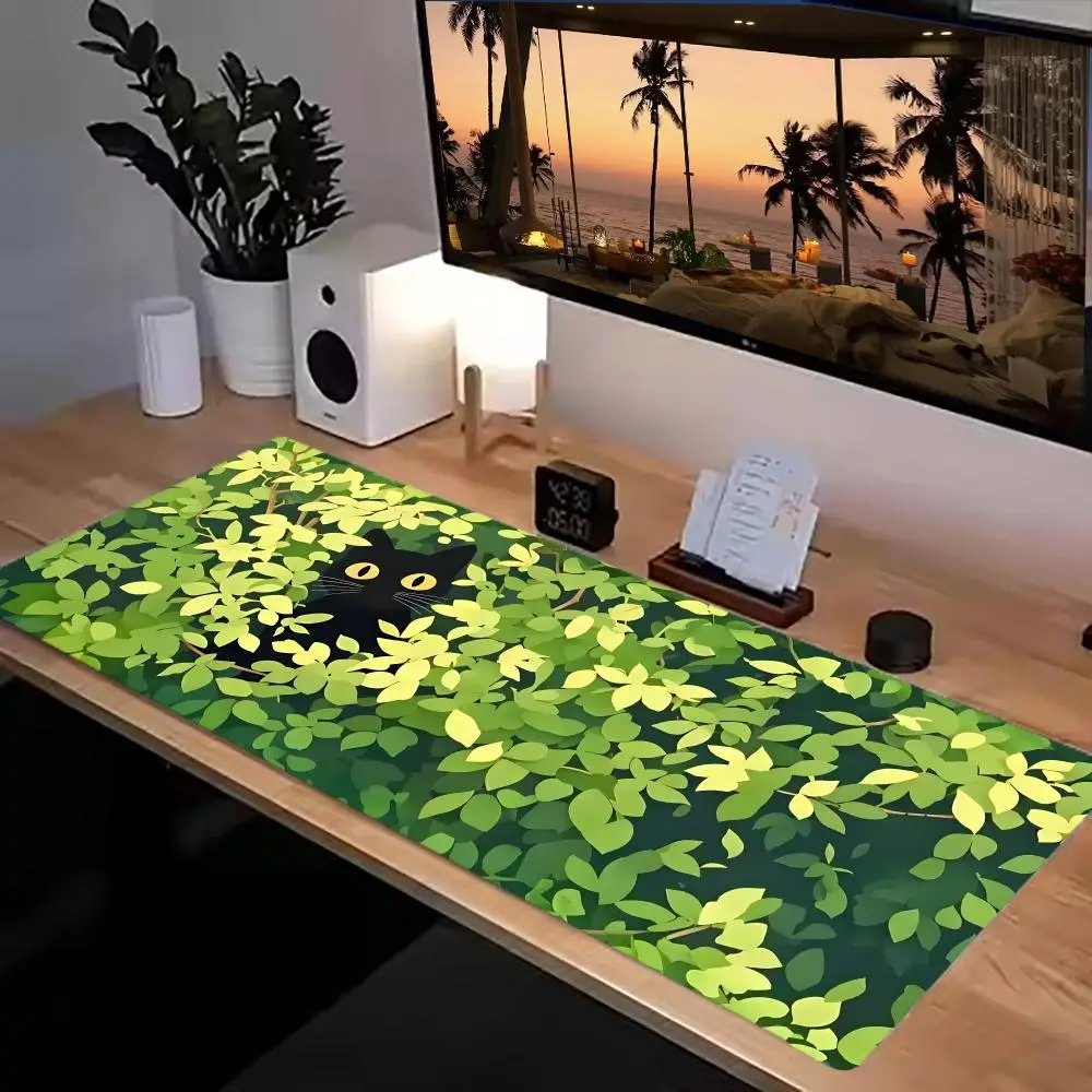 

Большой коврик для мыши с 3D-геометрическим узором, технологичный дизайн, визуально эффективный игровой коврик, водонепроницаемый коврик для мыши и клавиатуры