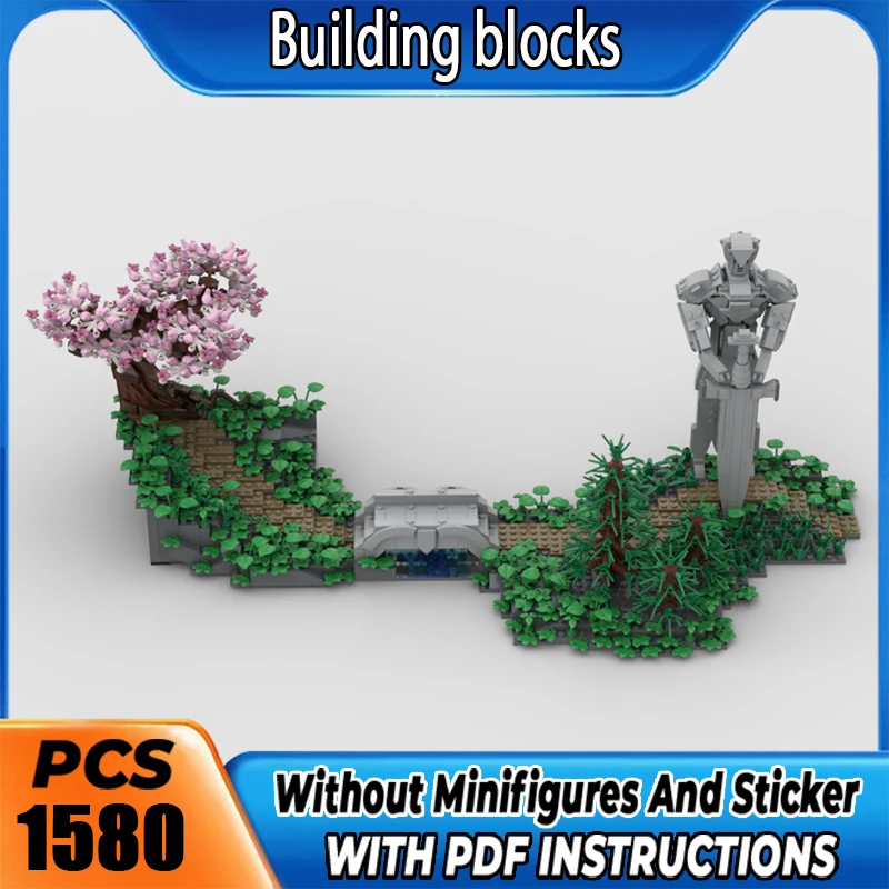 MOC Premium Building Blocks Vonul Lonely Statue Model DIY Assemble Bricks High Precision Collectible Toy Holiday Christma Gift