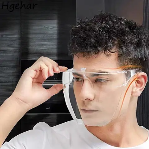 HD 안티 안개 주방 도구 투명 보호 안경 페이스 마스크 바람 모래 방지 Lampblack 연기 요리 고글 풀 페이셜