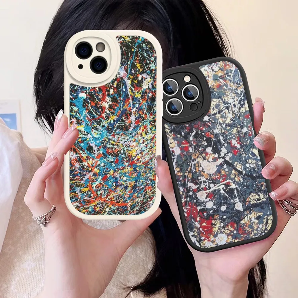 

Jackson Pollock Abstract Painting Art Phone Case Hard Leather For iPhone 14 13 12 Mini 11 14 Pro Max Xs X Xr 7 8 Plus Fundas