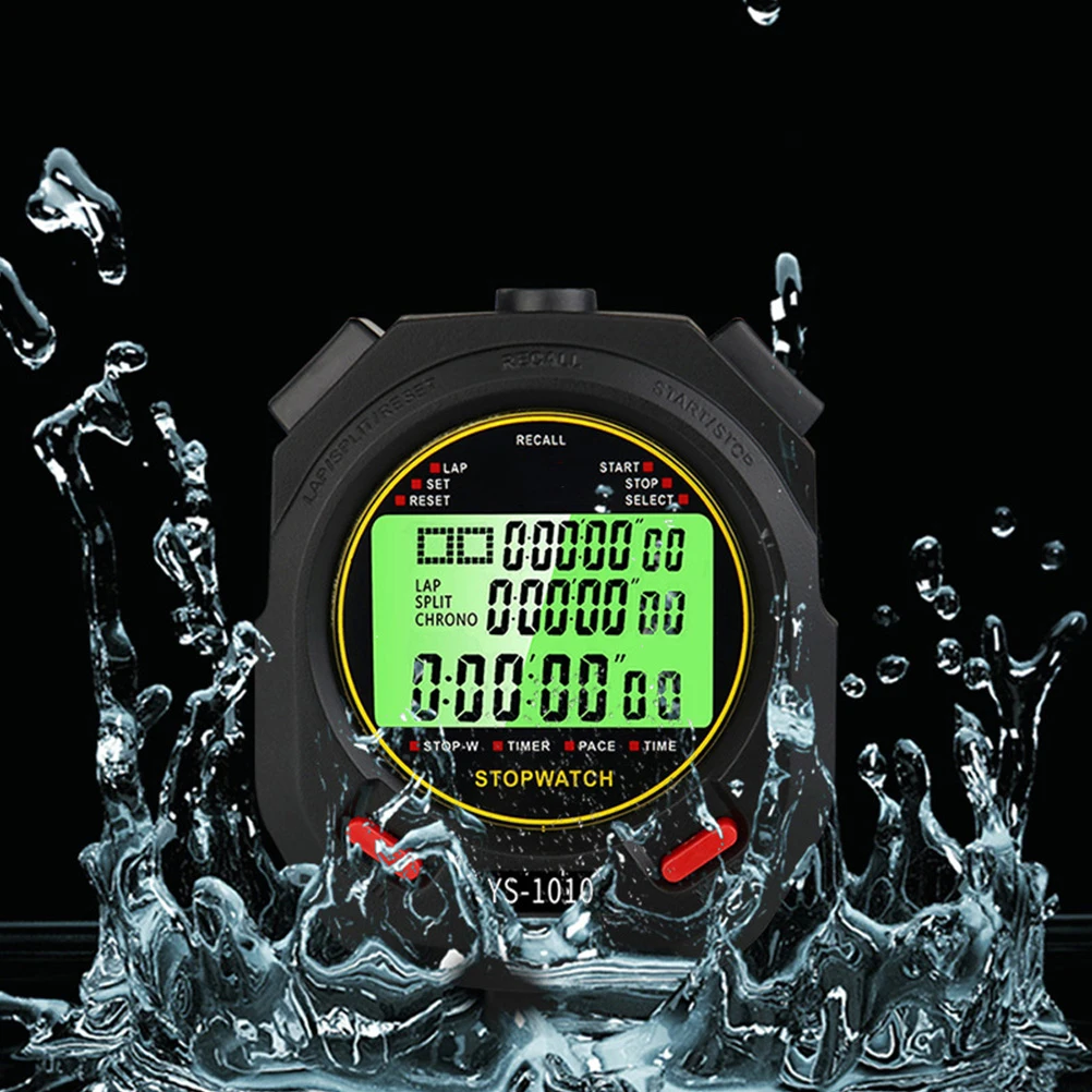 

Luminous Stopwatch Digital Timer for Sports Game Handheld Travel Durable ABS Lightweight Practical