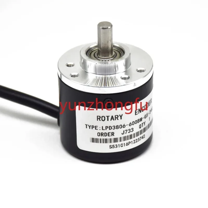 

600 Pulse Incremental Photoelectric Elevator Rotary Encoder 5-24V Coupling Optional NPN,AB Two Phase 600ppr LPD3806-600BM-G5-24C