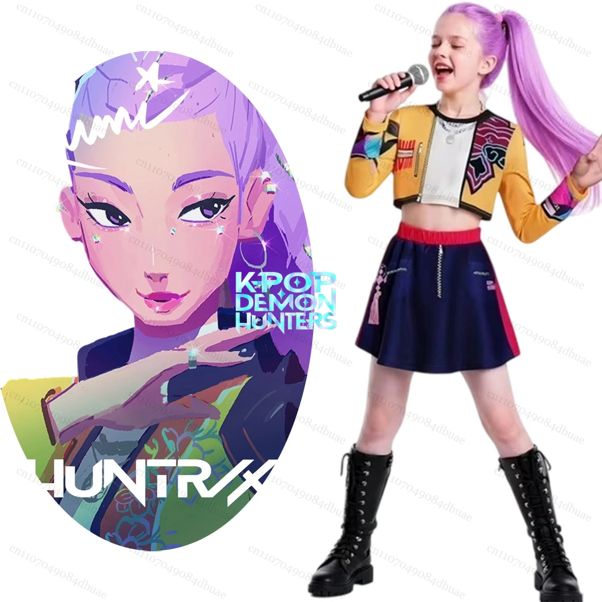 

Kpops Demon Hunters Cosplay Costume Halloween Party K Pop Cosplay Yellow Halloween Cosplay Full Set Costumes