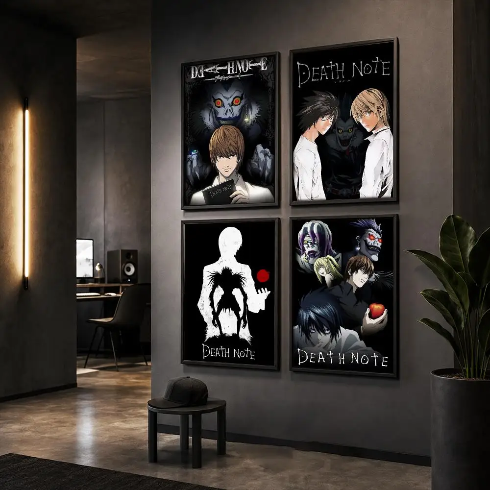 D-Death Note Anime Cool Poster HD Home Wall Stickers House Hallway Living Room Bedroom Bar Office Decor Art Prints