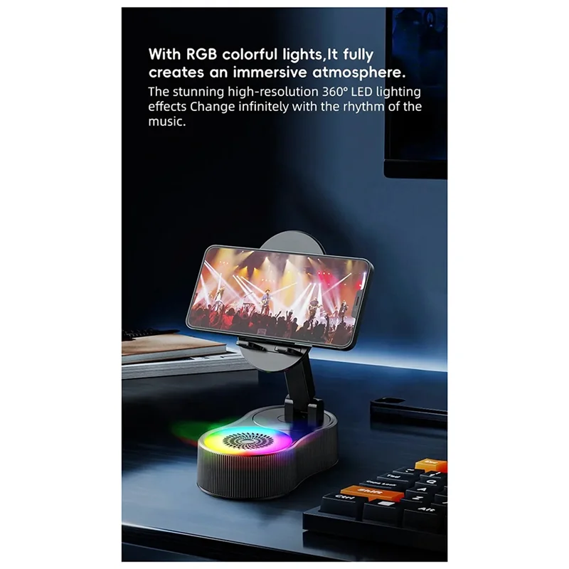 A24U Lazy Tablet Stand Induction Mobile Phone Holder For Counter Vanity Nightstand Travel Car