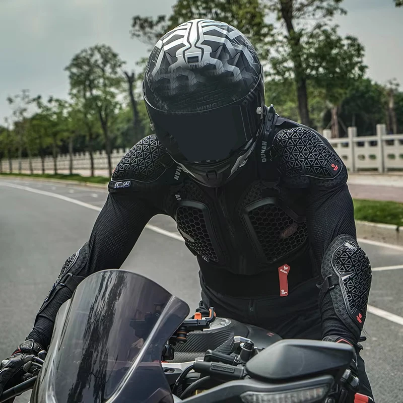 DUHAN New Motocross Armor Anti Fall Chest Back Protection Moto Protective Gear Mesh Breathable Motorcycle Armor CE Certification
