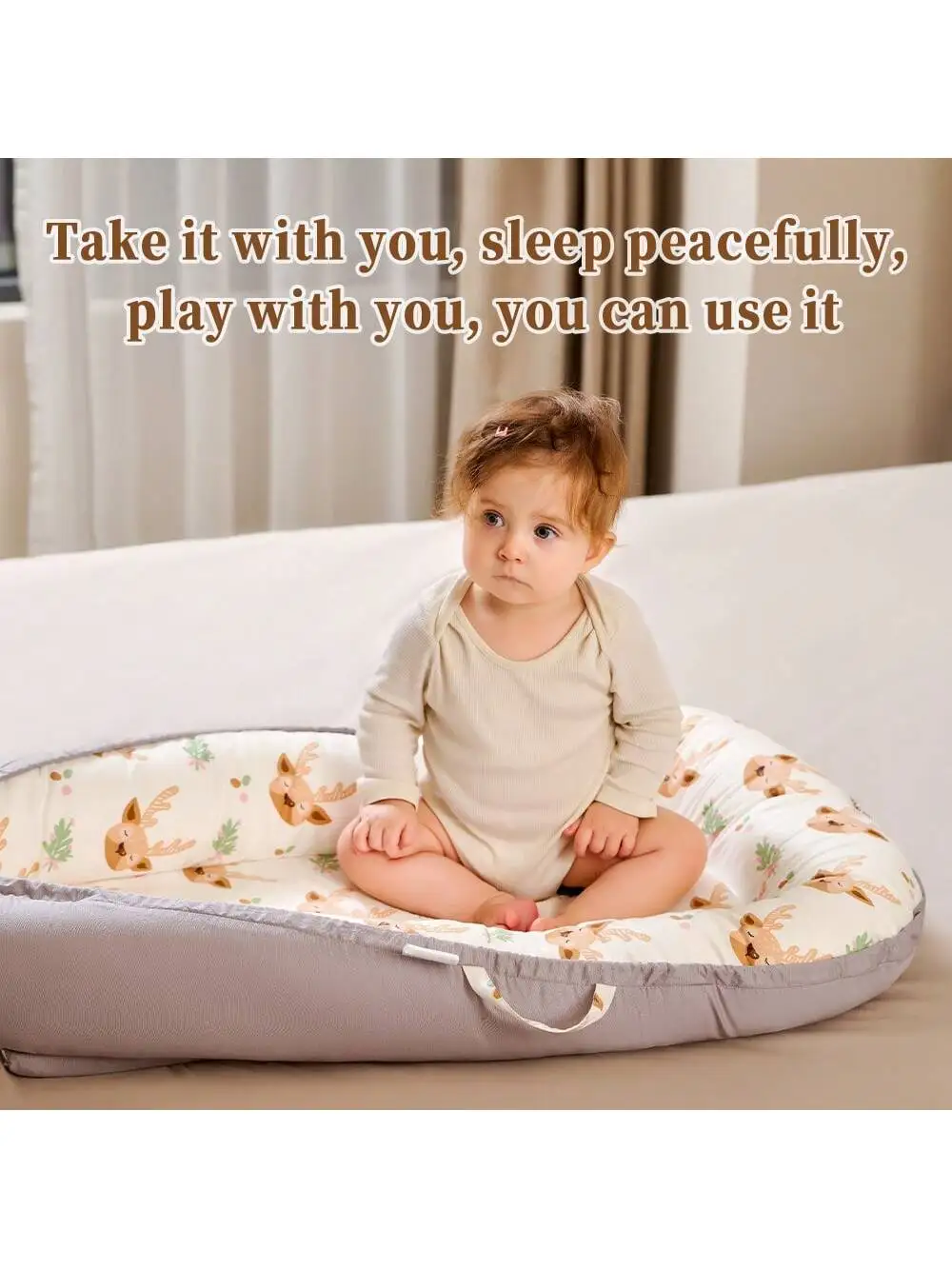 Baby Nest Portable Newborn Travel Bed Breathable Baby Lounger For Boys Girls Infant Carrycot