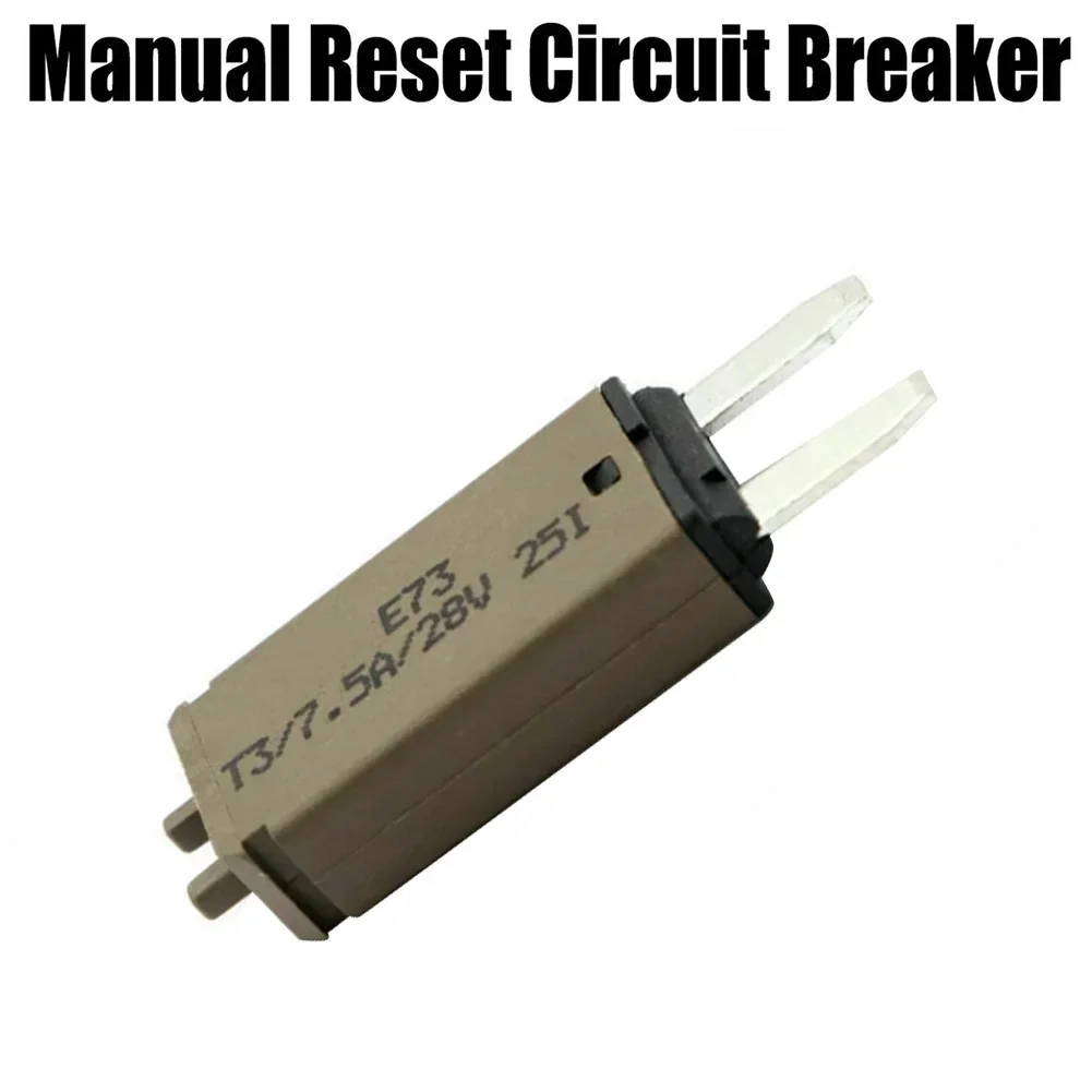 7.5A Circuit Breaker Blade Fuse Auto Accessories Manual Reset Fuse Adapter For Car Truck Boat Marine