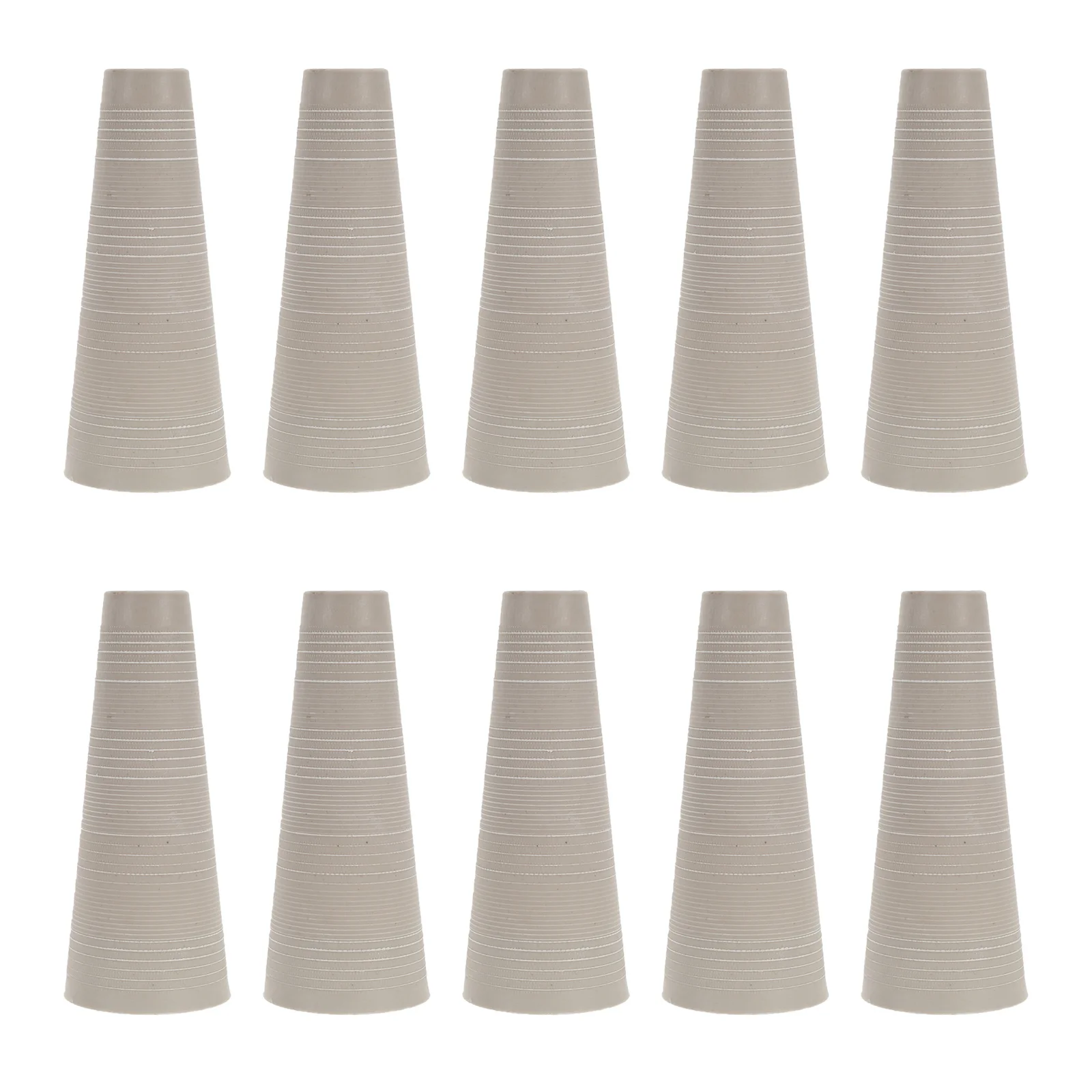 

10Pcs Tapered Plastic Yarn Tubes Ergonomic Design Sewing Knitting Embroidery Thread Winding Craft Cones Grey Winding Tube