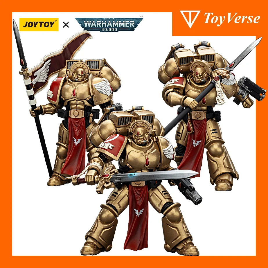 

1/18 JOYTOY Warhammer 40k Blood Angels Sanguinary Guard with Angelus Boltgun and Encarmine Spear Team Action Figures Toy