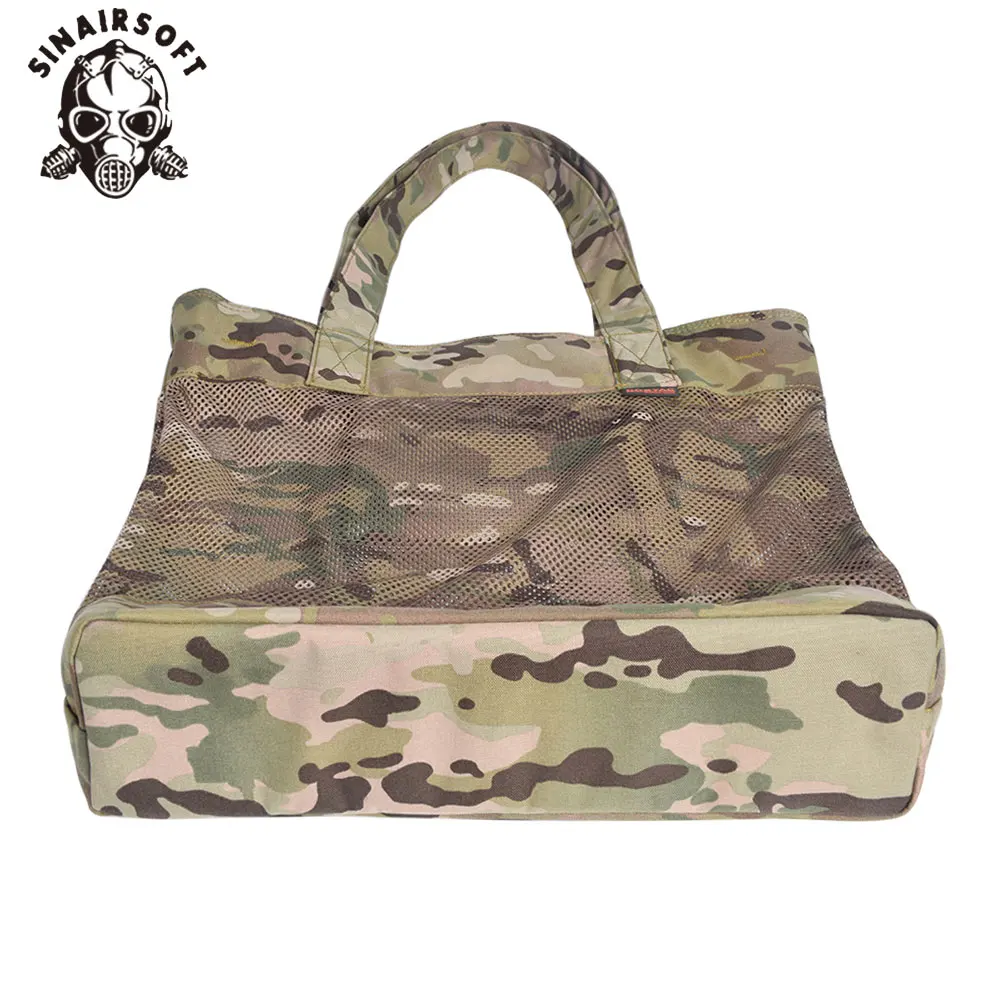 Zipper Camouflage Large Capacity Handbags Reusable Grocery Bag Nylon Tote Bag Shoulder Shopping Bag Camping Hiking Handbags