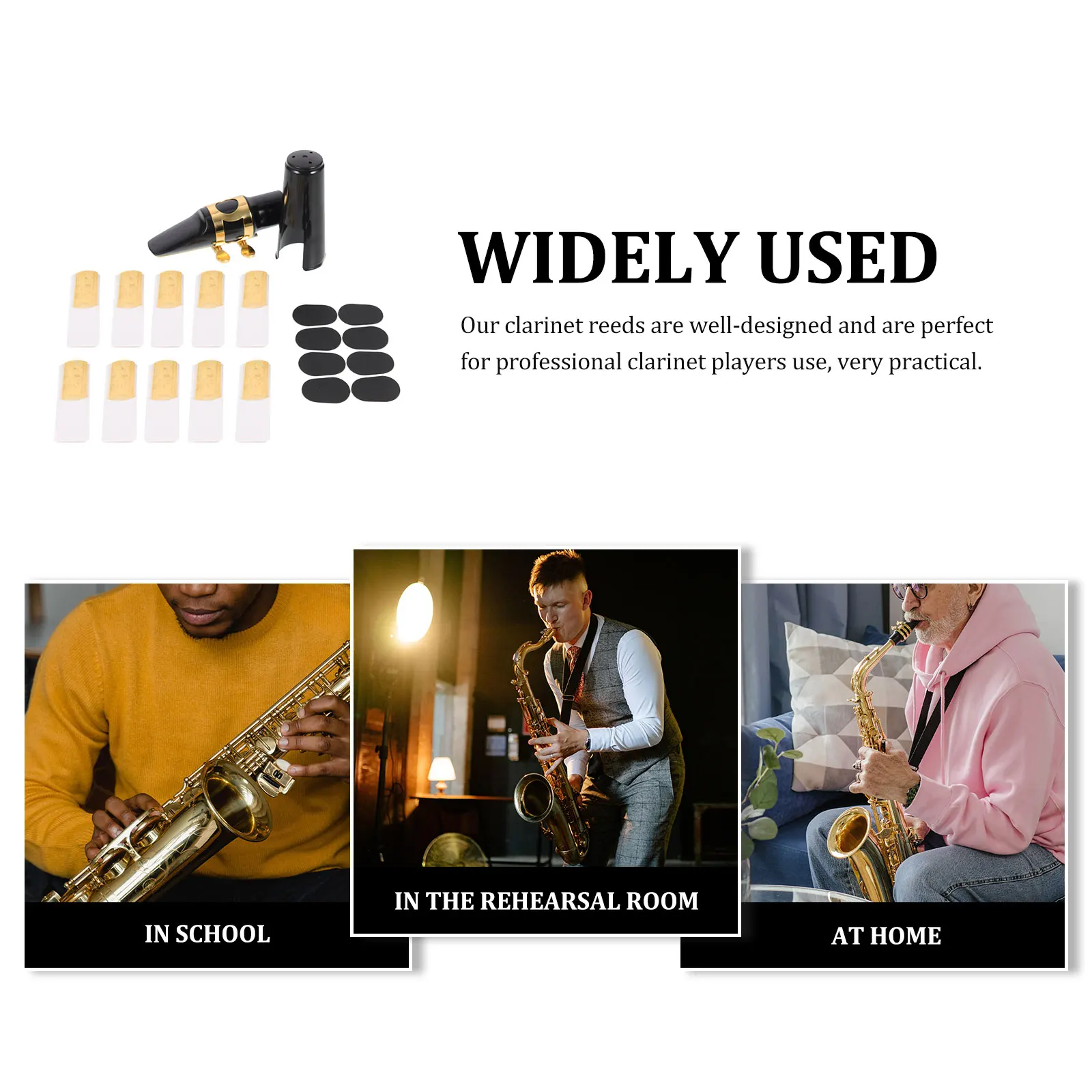 

Alto Saxophone Mouthpiece Pads Black Replacement Parts Accessories Musical Instrument Cushion.sax.reeds