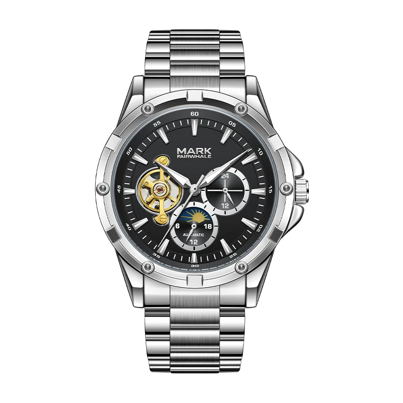

Mark Fairwhale 6024, мужские автоматические механические наручные часы, оригинальные роскошные деловые часы для мужчин