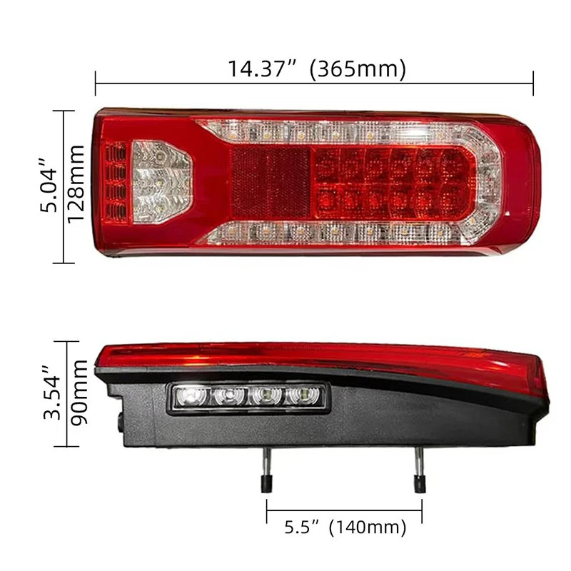 1PC 24V LED Truck Tail Light LED Rear Tail Light For B&enz Truck For Actros MP4 5 Rear Tail Lamp Rear Stop Brake Lamp Tail Light
