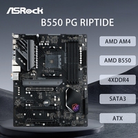 ASRock B550 PG RIPTIDE Motherboard Support R7 5700X 5700x3D 5800x3D 5600G CPU 4xDDR4 128GB AMD AM4 HDMI M.2 ATX Mainboard