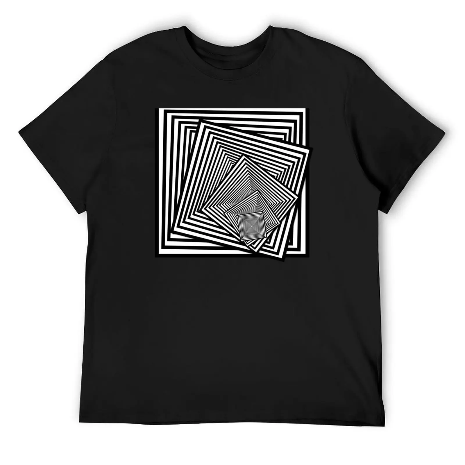 

Twisting optical squares 3 T-Shirt funny shirt cotton anime clothes for a boy workout shirts for men