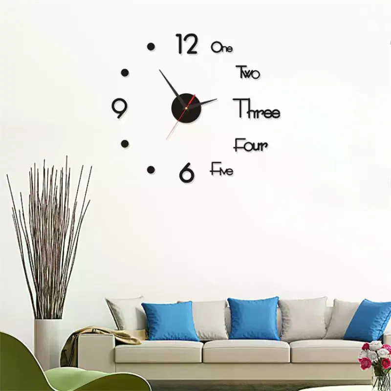 DIY Wall Clock Glow In The Dark Silent Non Ticking Perfect For Home Office Wall Decor Luminous