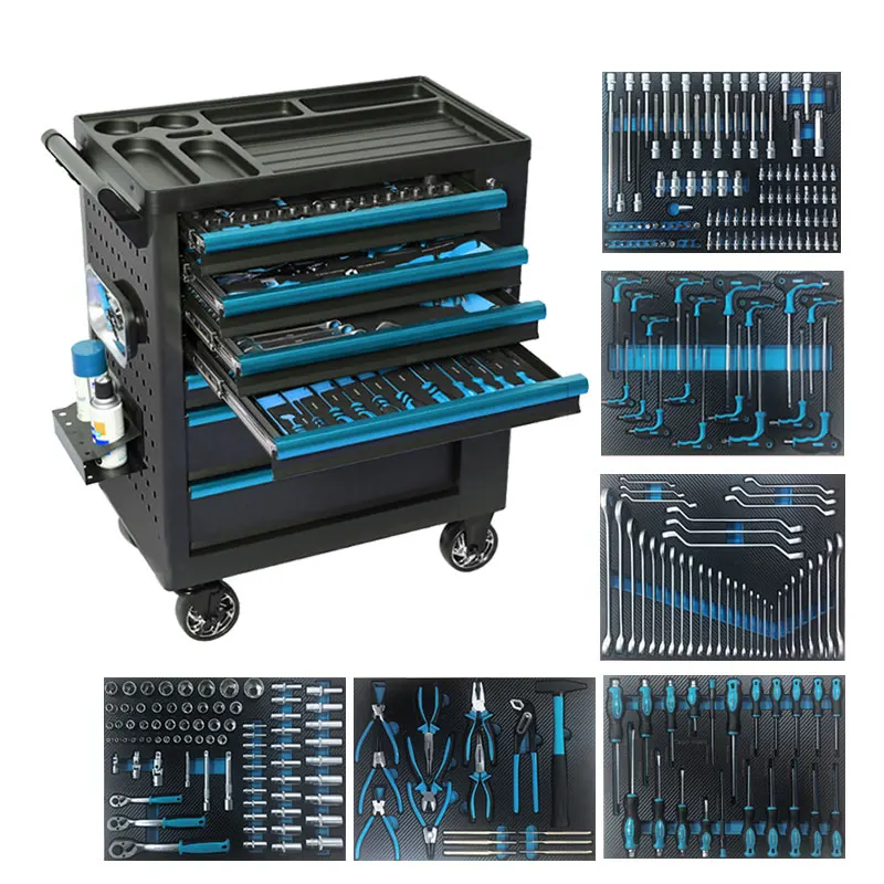 Durable Blue Iron Tool Cabinet For Auto Repair - Good Stock & OEM Services Available