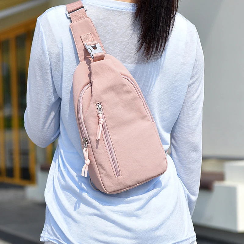 New Style Male Female Crossbody Chest Pack Small Chest Backpack Nylon Student Leisure Outdoor Travel Bags for Woman