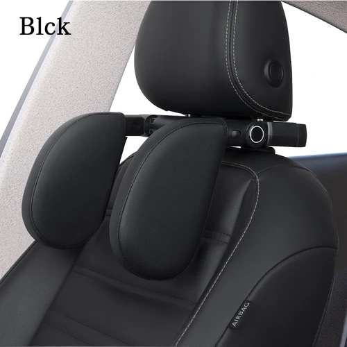 Imagen 2 del producto Reposacabezas de coche para niños de espuma viscoelástica con almohadillas laterales ajustables de 360 y soporte para dormir con un solo clic para viajes BMW Benz