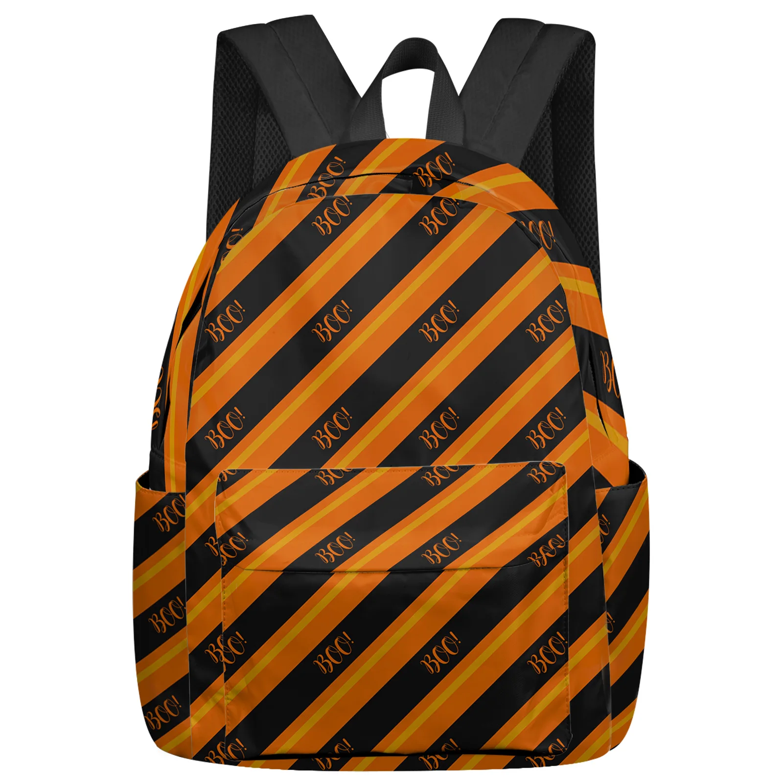 

Halloween Diagonal Stripes Backpack Students Casual Travel Large Handbags High Capacity Schoolbag Teenager Bookbag