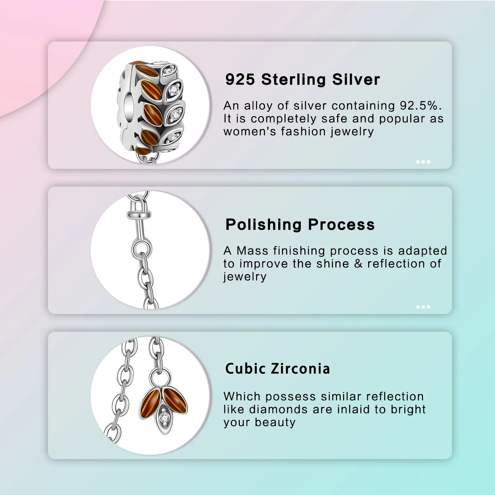 925 فضة الخرزة الزخرفية سلامة سلسلة الأذن من القمح Charm صالح الأصلي باندورا Charms أساور النساء DIY بها بنفسك مجوهرات هدية