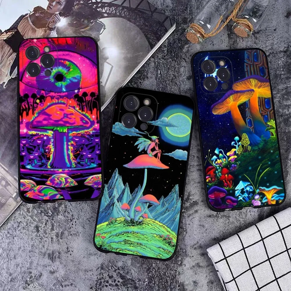 Weird Trippy Mushroom Psychedelic Art Phone Case For iPhone 15 14 11 12 13 Mini Pro XS Max Cover 6 7 8 Plus X XR SE 2020 Funda