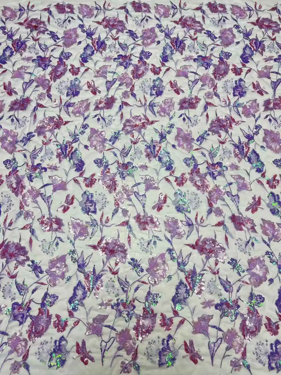 2025 Kain Renda Tulle Payet Bordir Lembut Elegan Halus Kualitas Tinggi Terbaru untuk Gaun Malam Pernikahan U_Ge2568