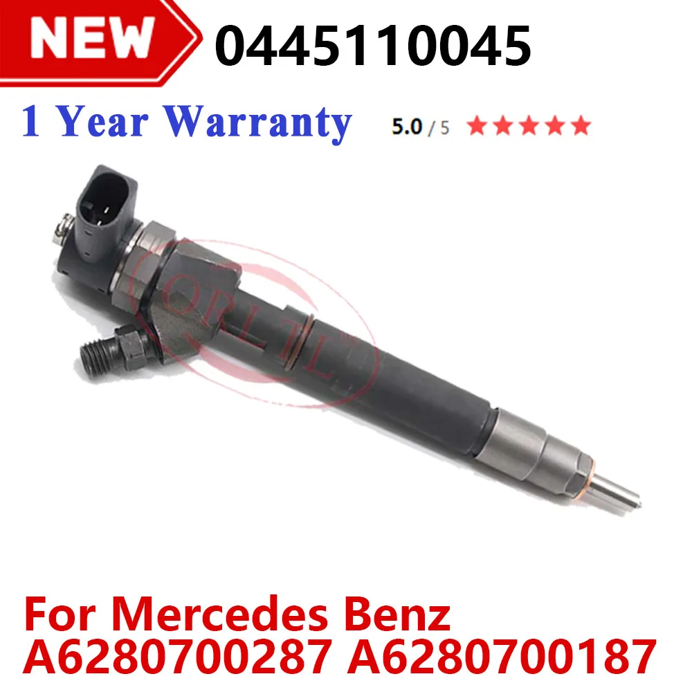 

Genuine Injector 0445110045 Fuel Nozzle 0 445 110 045 OEM 6280700287 A6280700287 A6280700187 6280700187 For Mercedes Benz