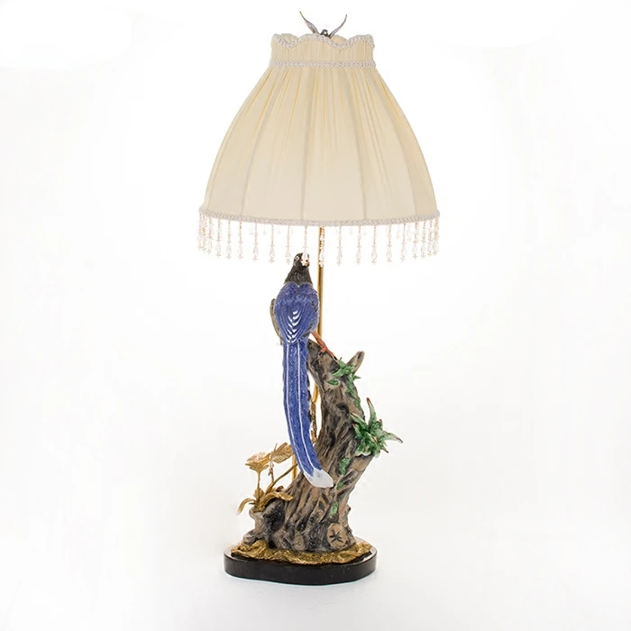 European American household ceramics with copper parrot living room decorative table lamp ornaments