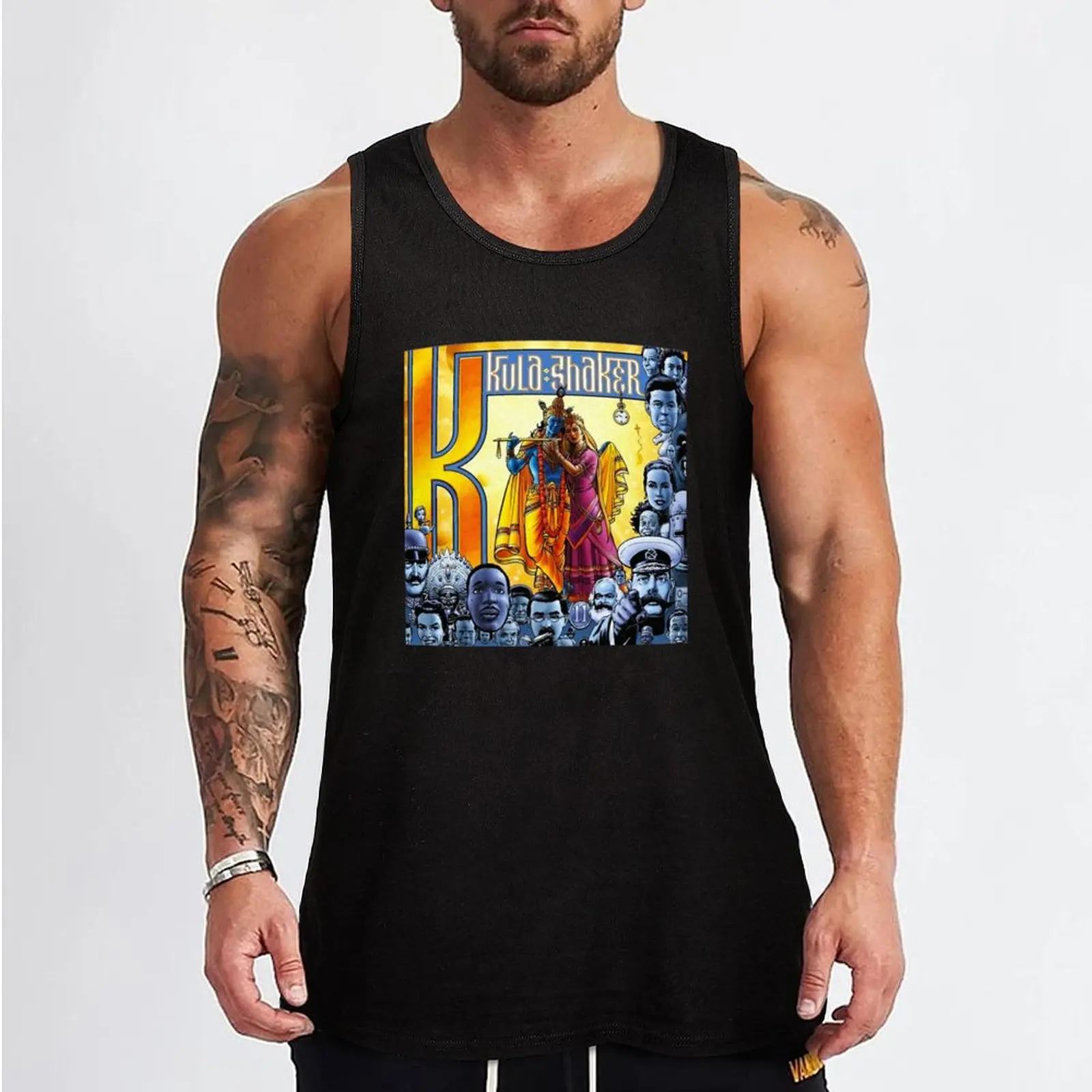 Kula Shaker- K- 7 Tee Shirt Tank Top gym Men sleeveless tee gym clothes men