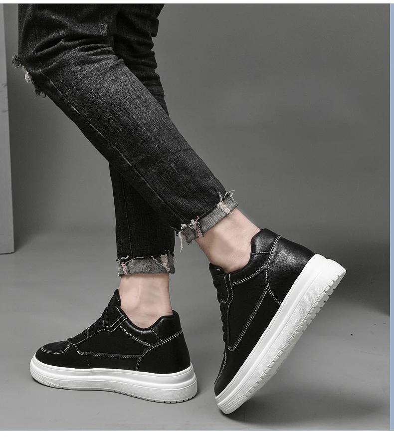 Hochwertige Herren-Sneaker, Elevator-Schuhe für Herren, modische Freizeitschuhe, bequeme Sportschuhe aus Leder, Höhenerhöhung 6/8/10 cm – Detail 21