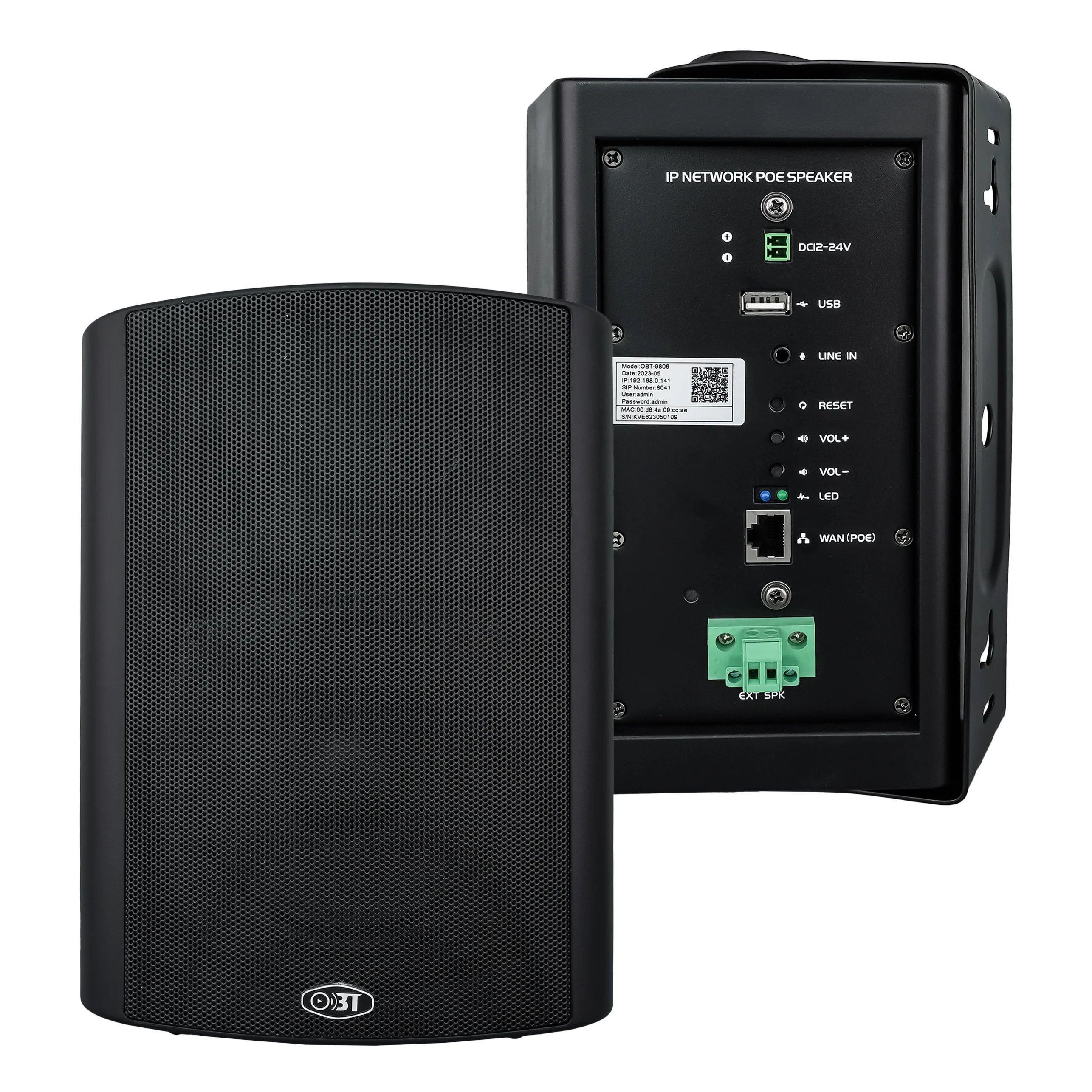

OBT-9806 Studio Monitor Indoor Wall Mount Speaker Public Address System Obt Ip Speaker Ip Wall Speaker