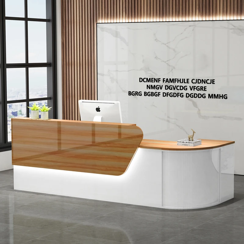 تصميم مكاتب الاستقبال الحديثة متجر الجمال بار فاخر فندق مطعم عرض مكاتب الاستقبال المكتب التنفيذي الأثاث العصري #4