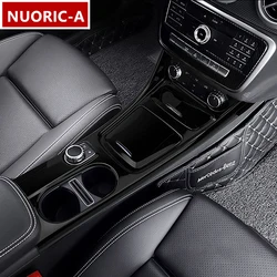 Center Console Gear Shift Water Cup Holder Decorative Cover Trim For Mercedes Benz A Class W176 CLA C117 GLA X156 2013-2018 LHD