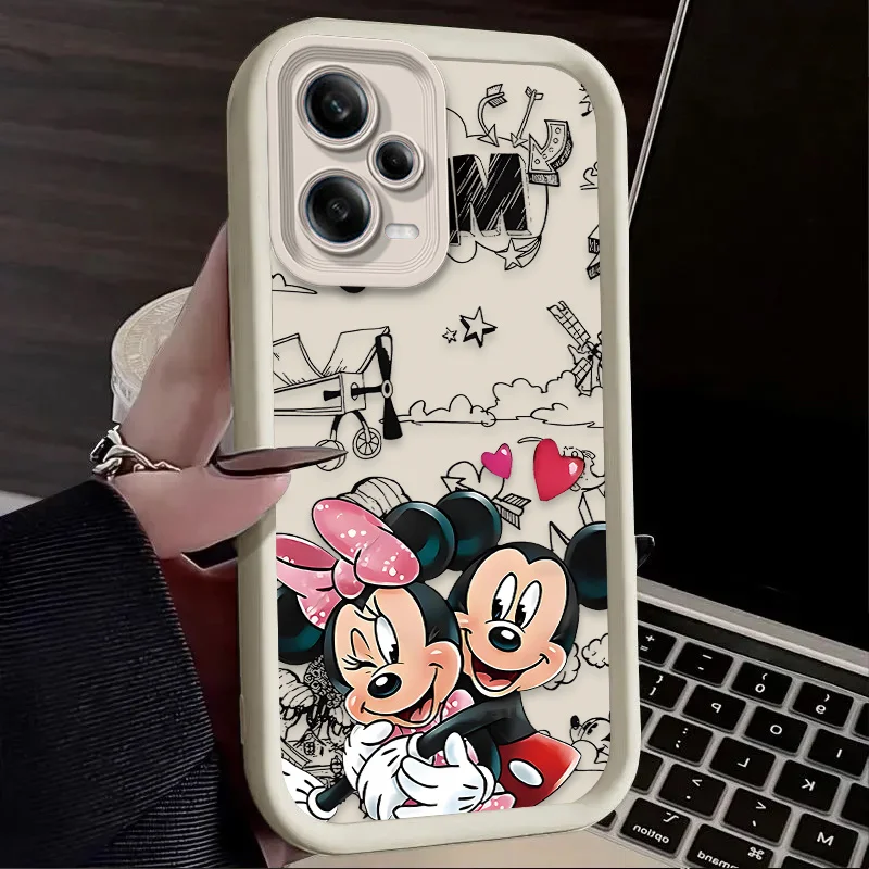 Disney Mickey Minnie Mouse Silicone Phone Case for Xiaomi Redmi Note 13 12 11 Pro Plus 12S 11S 10S 10 9 9S 8 12C 13C Back Cover image 6