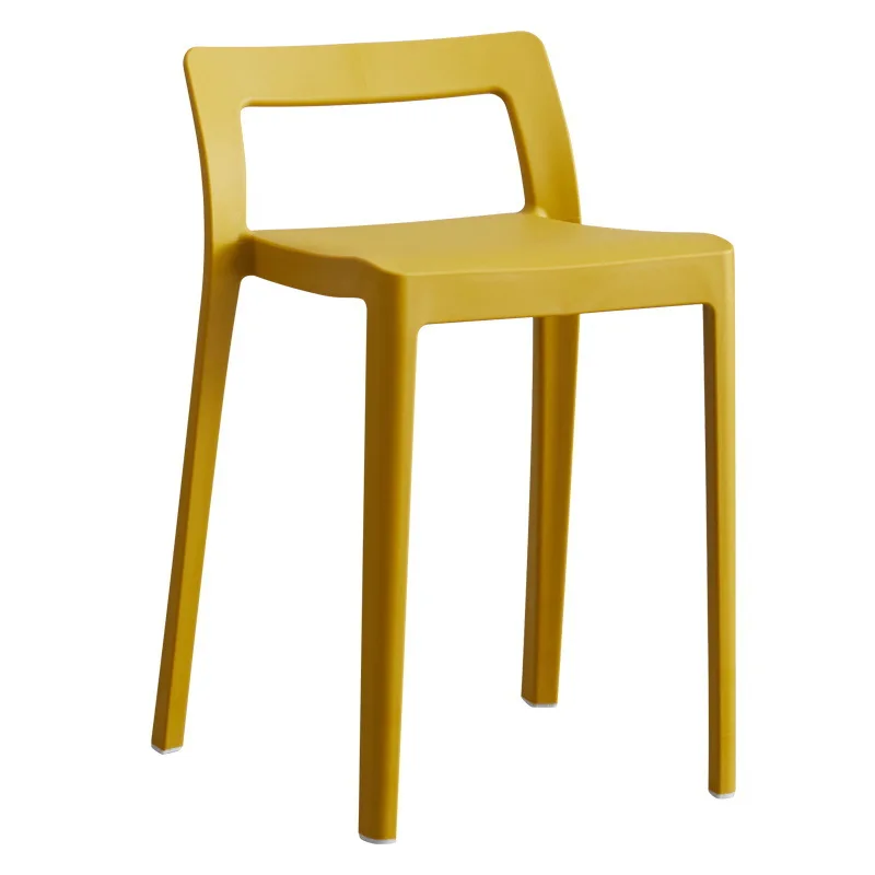 Simple Plastic Stool Home Adult Dining Chair Restaurant High Stool Hollow Back Chair