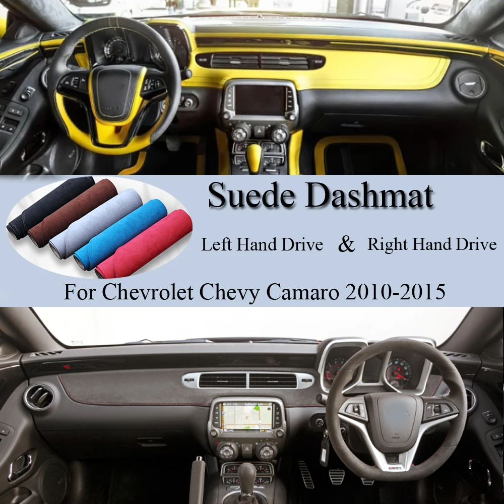 

For Chevrolet Chevy Camaro Ss Zl1 Rs Z28 2010 2011-2015 Suede Dashmat Dash Mat Cover Dashboard Pad Carpet Car Styling Accessory