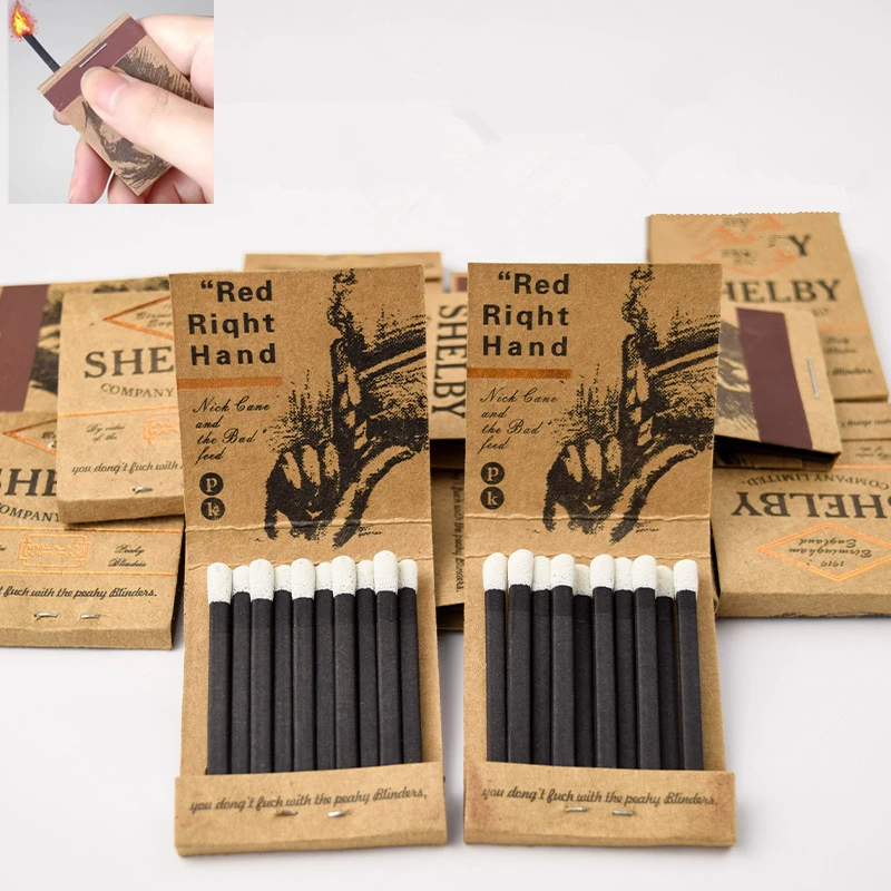 

Creative Fire Tools Retro Matches (15 Pieces/box) Shelby's Same Handsome Style Fire Starter Disposable Matchbox for Camping