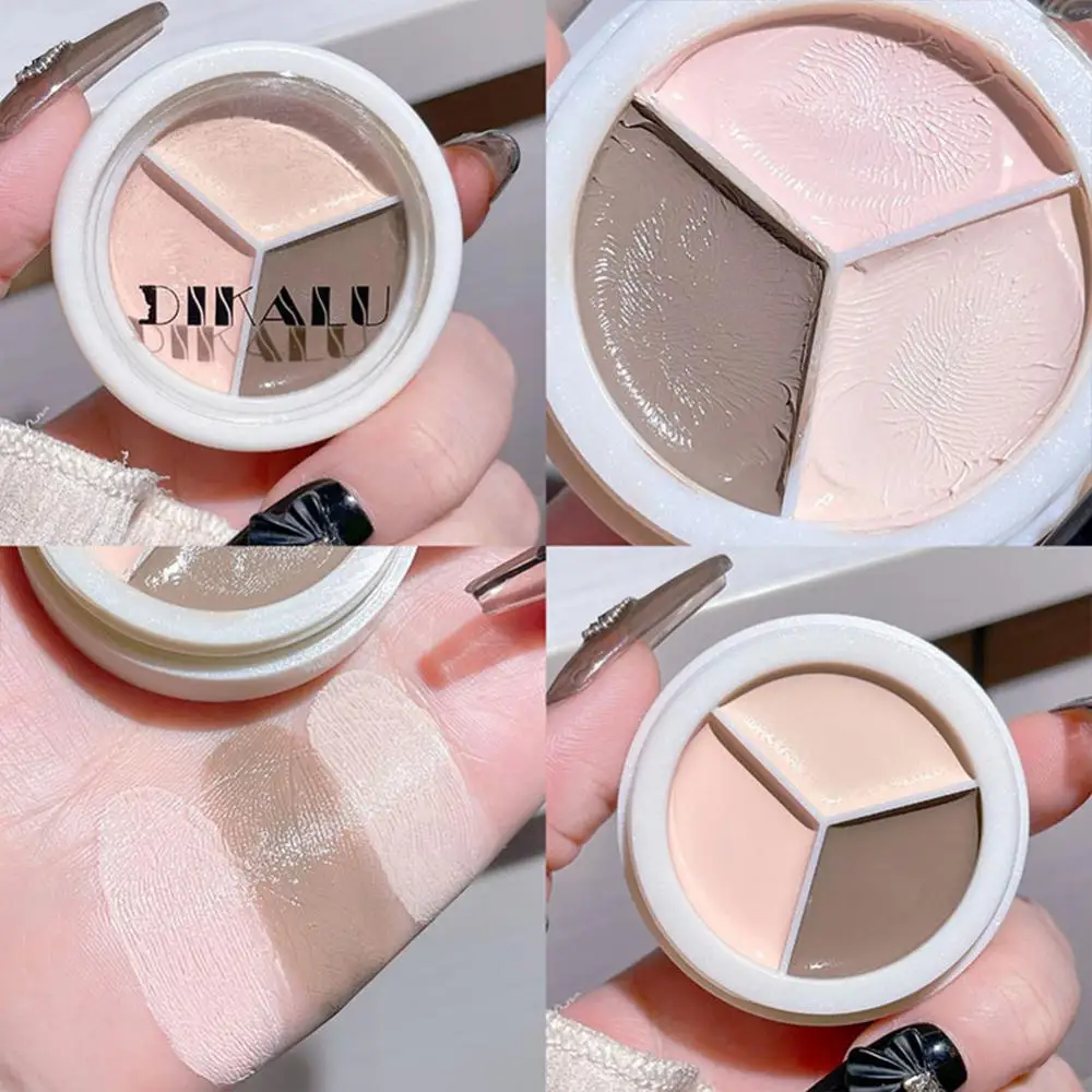 Korea Cosmetics DIKALU 3-color Concealer Palette Professional Makeup Conceal Cream For Face Eye Contour Dark Circles Corrector